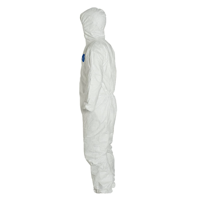 coverall chemical hazmat suit for asbestos industry coveralls making machine with shoe cover