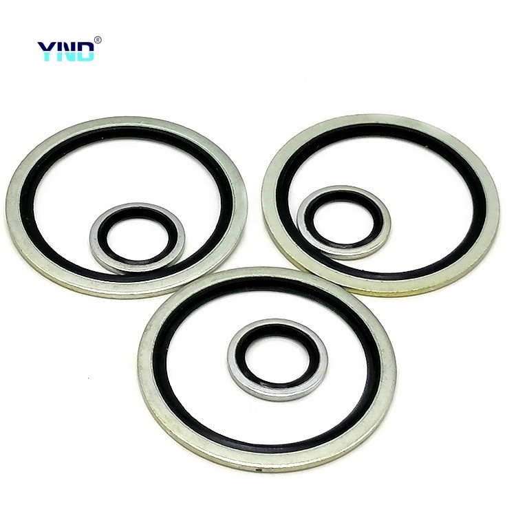 China Factory Good Quality Rubber Metal ring NBR BSP G1/2 factory supply rubber seal Bonded Seal