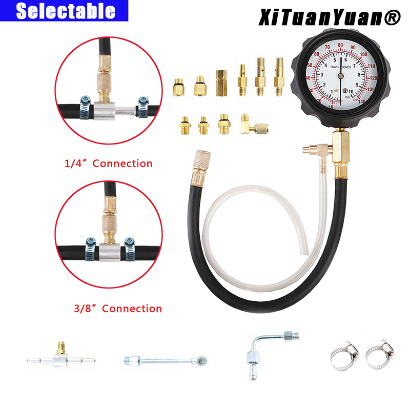 TU-114 Fuel Injector Injection Pump Pressure Tester Gauge Kit Car Tools for Cars and Trucks Other Vehicle Tools