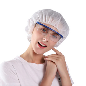 Disposable Pp Non Woven Strip Clip Cap Bouffant Head Cover Hair Net Surgical Doctor Hat Round Mob Cap