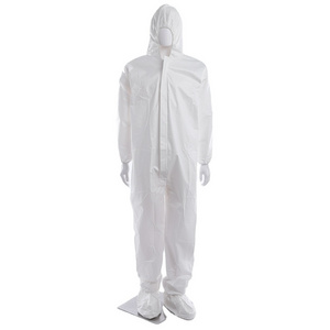 Type 5/6B Customized Disposable SF Waterproof Chemical Coverall with boot cover