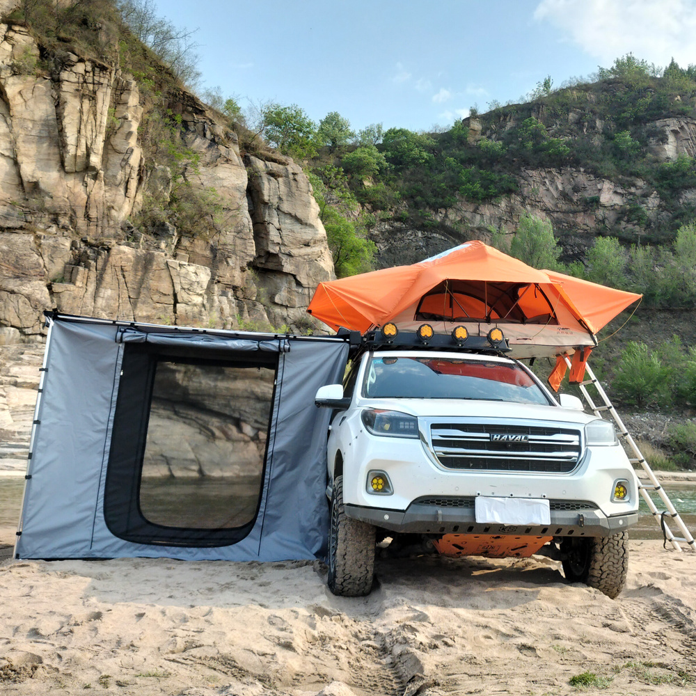 Factory direct outdoor camping high quality car side awning retractable four wheel 4x4  tent awning heavy duty