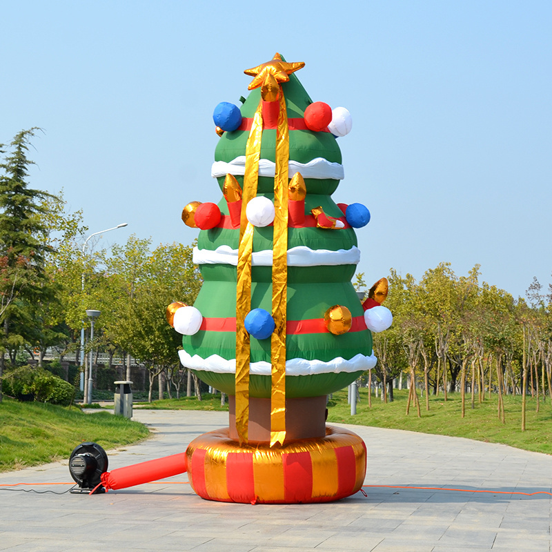 Custom Building Inflatable Climbing Santa With Gifts Mall Lighting Father Santa Claus For Christmas