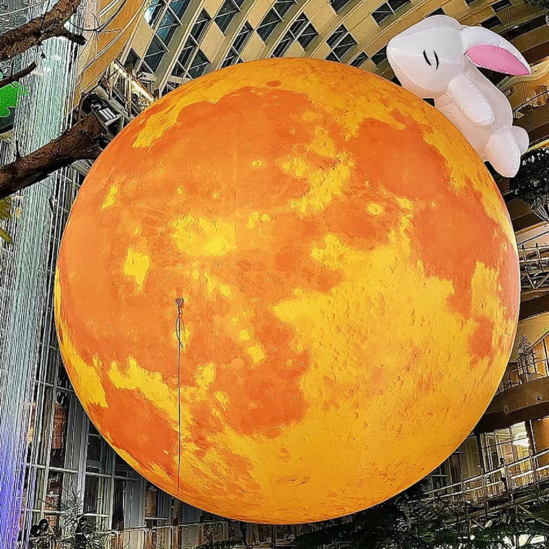 4m 5m 6m 7.5m Giant LED Lighting Moon Balloon Inflatable Globe Planet Solar System Balloon for Decorations