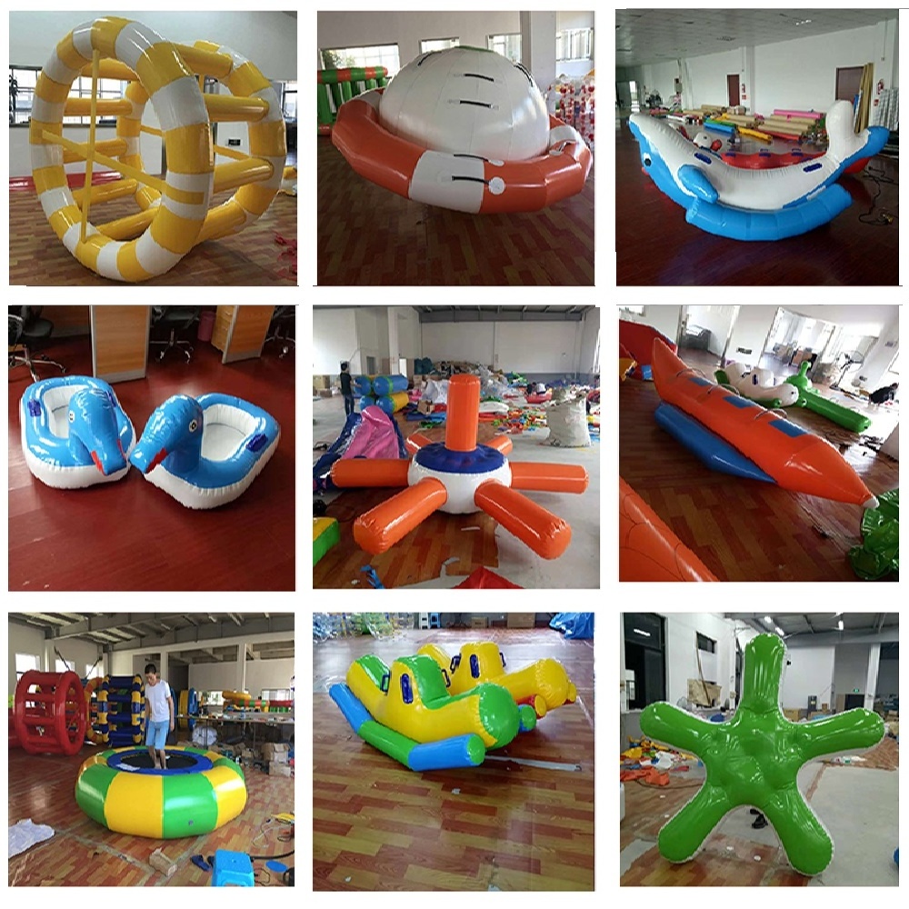 Round Shape Inflatable Water Jumping Trampoline park Inflatable Water Floating Bed for Water entertainment equipment