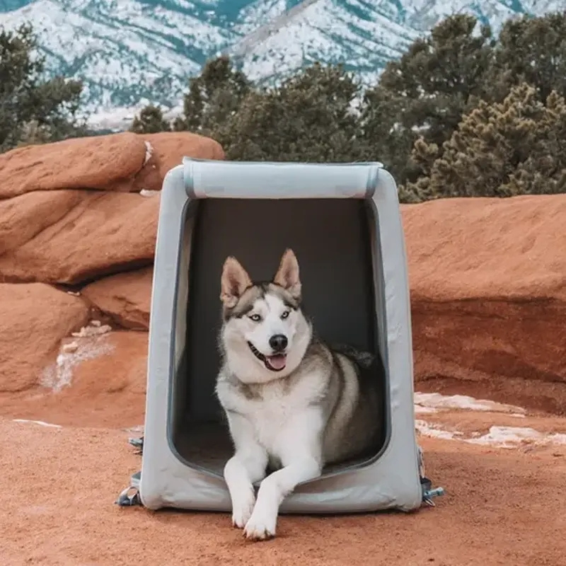 Discount Sale Price Collapsible Sky Blue Cat Stool Condo Kitty Cave With Bed Inflatable Dog Kennel For Indoor Cats Dogs