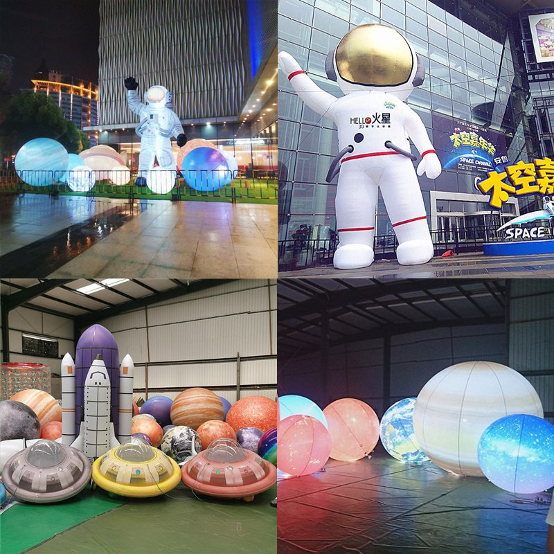 4m 5m 6m 7.5m Giant LED Lighting Moon Balloon Inflatable Globe Planet Solar System Balloon for Decorations