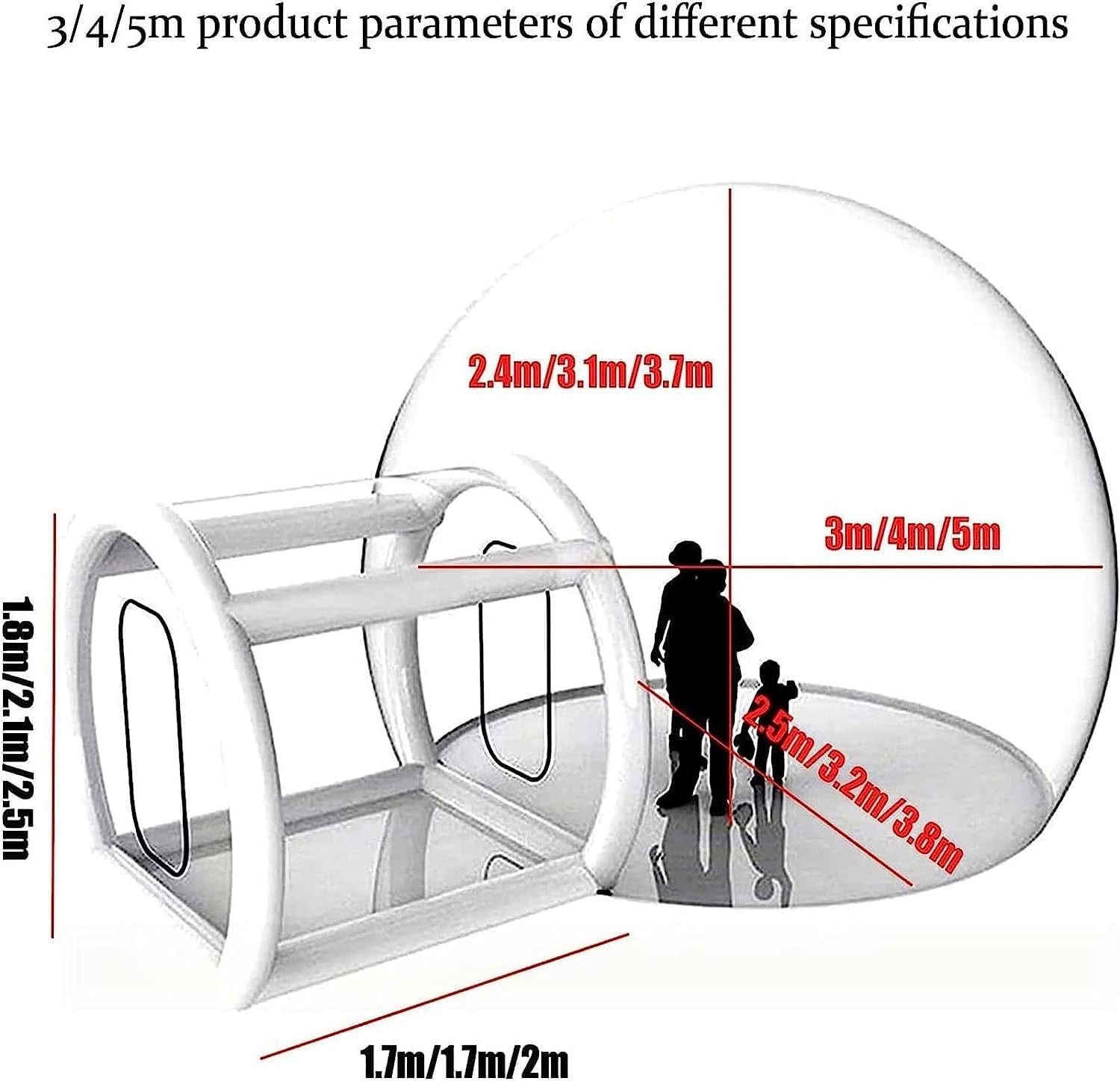 transparent inflatable bounce house balloons inflatable bubble PVC house for kids bubble tent bouncy bubble tent balloon dome