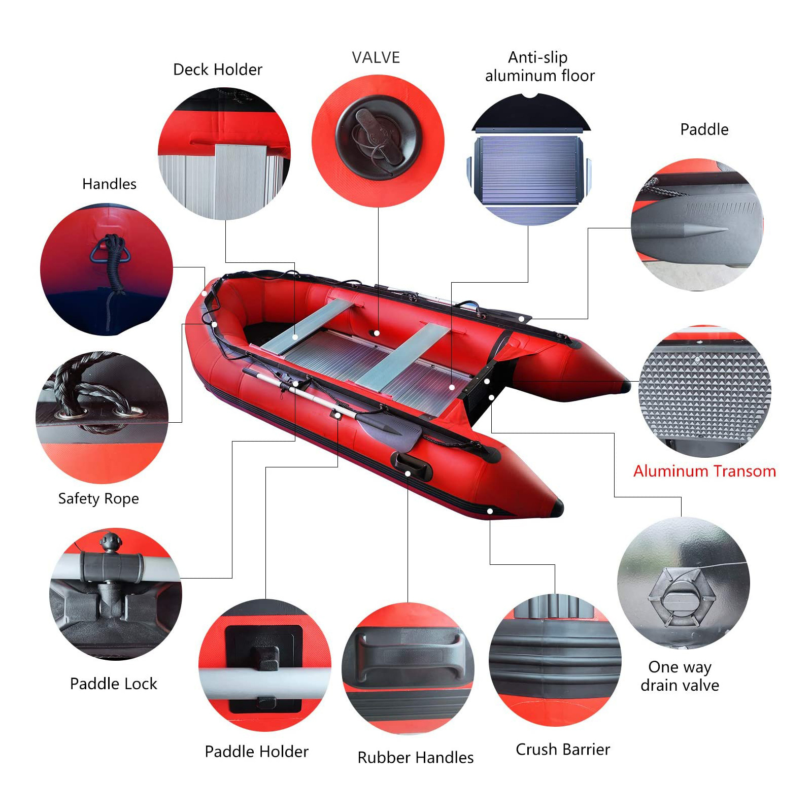 2 - 6 Persons Inflatable Kayak Fishing Boat Custom PVC  Inflatable Fishing Rowing Boat