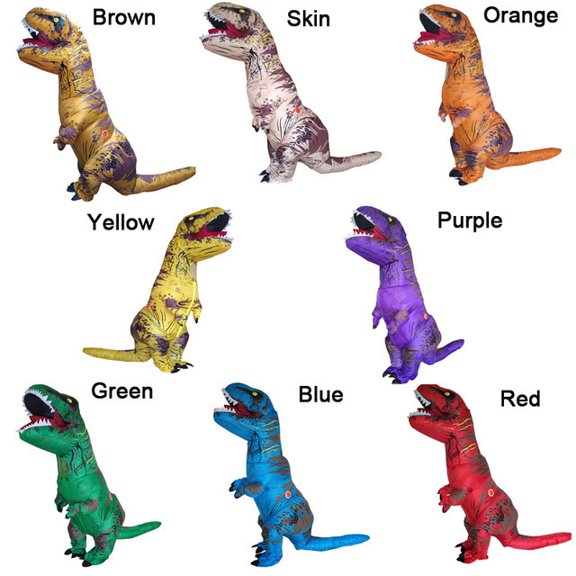 Wholesale Custom Halloween Party Cosplay T-rex Mascot Dino Costume Trex Blow Up Suit Inflatable T Rex Dinosaur Costume For Adult