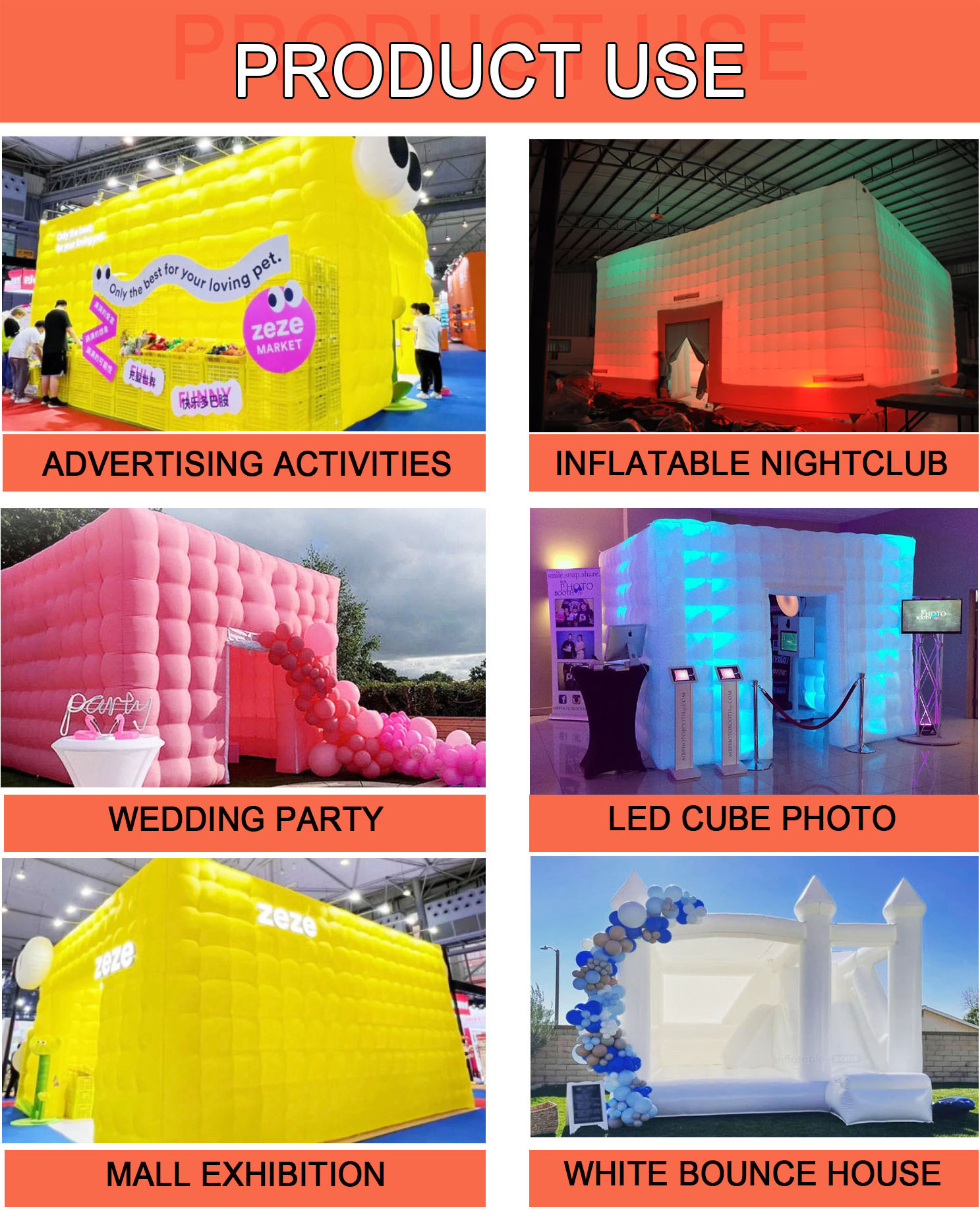 Custom Portable Black Inflatable Nightclub Cube Party Bar Tent With Led Lighting Night Club For Disco Wedding Event for rental