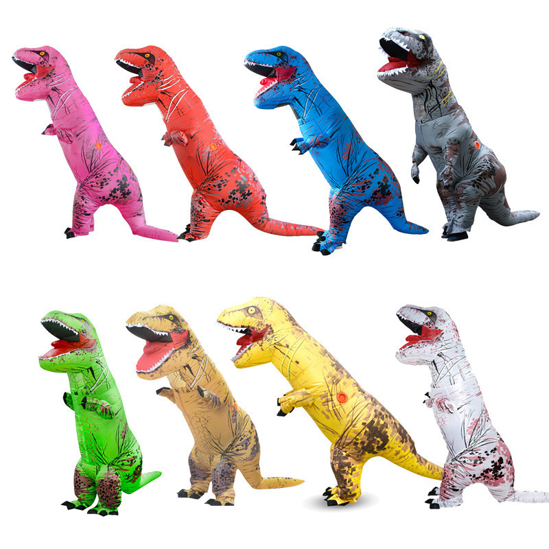 Wholesale Custom Halloween Party Cosplay T-rex Mascot Dino Costume Trex Blow Up Suit Inflatable T Rex Dinosaur Costume For Adult