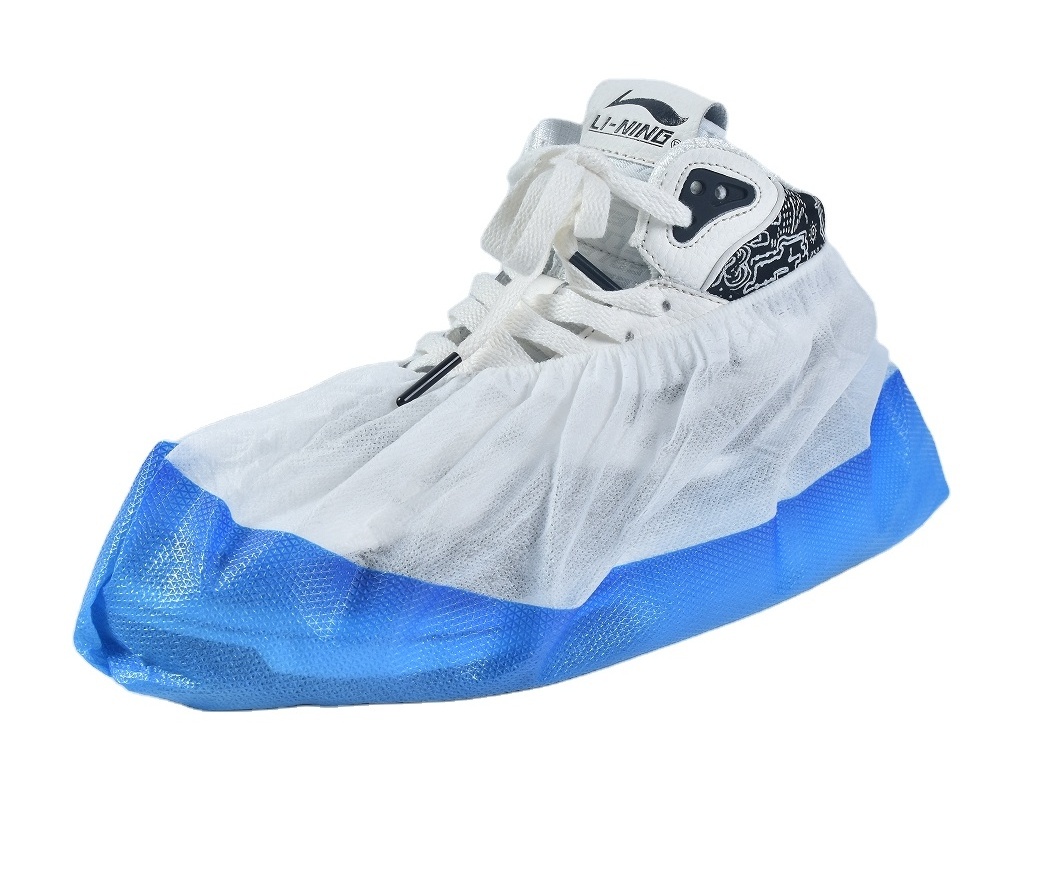 Non sterile Personal protection CPE+PP Shoe Cover Abrasion Resistant waterproof rainproof shoe cover for travel