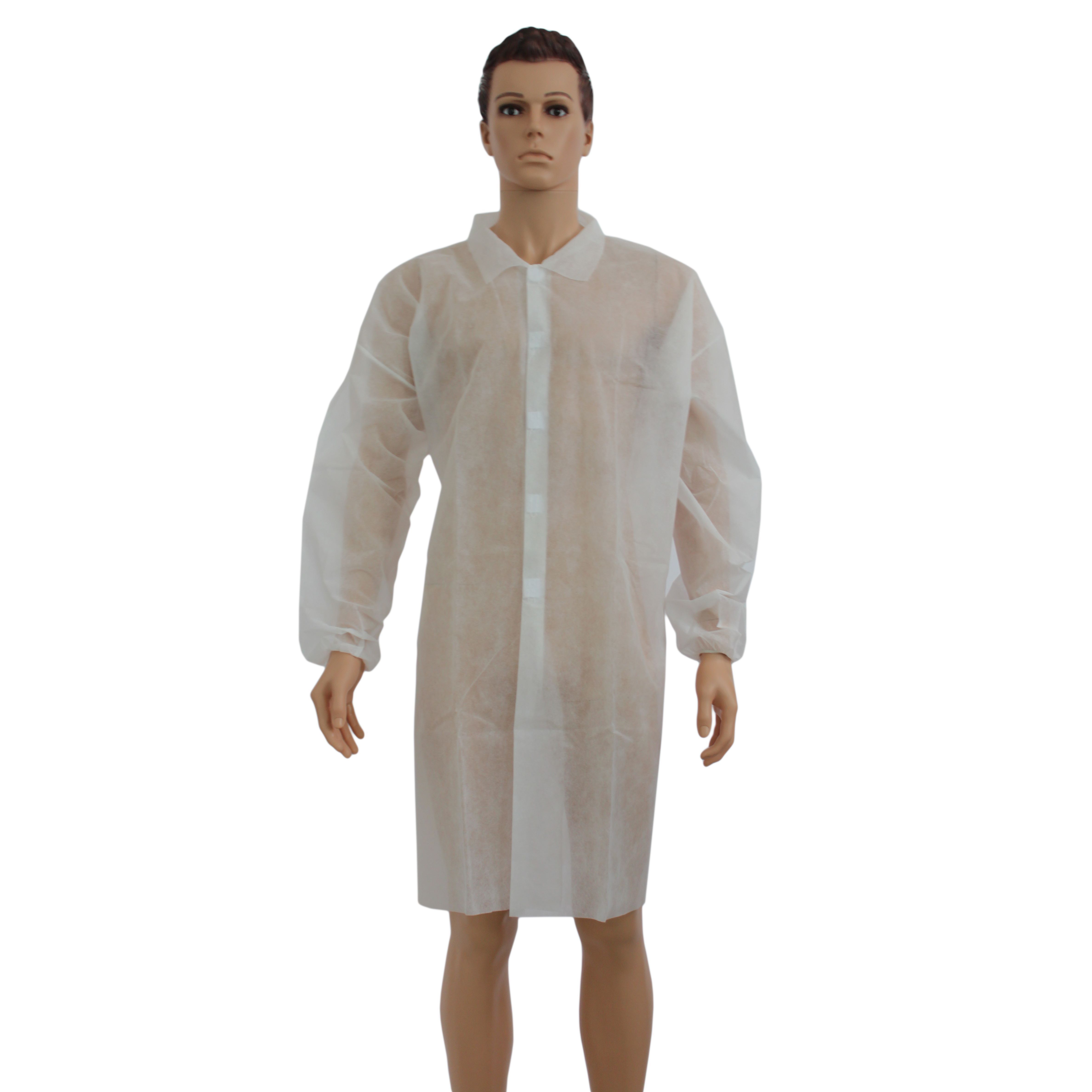 Nonwoven working suit/ disposable chemical resistant lab coats with knitted cuff\nonwoven surgical gown