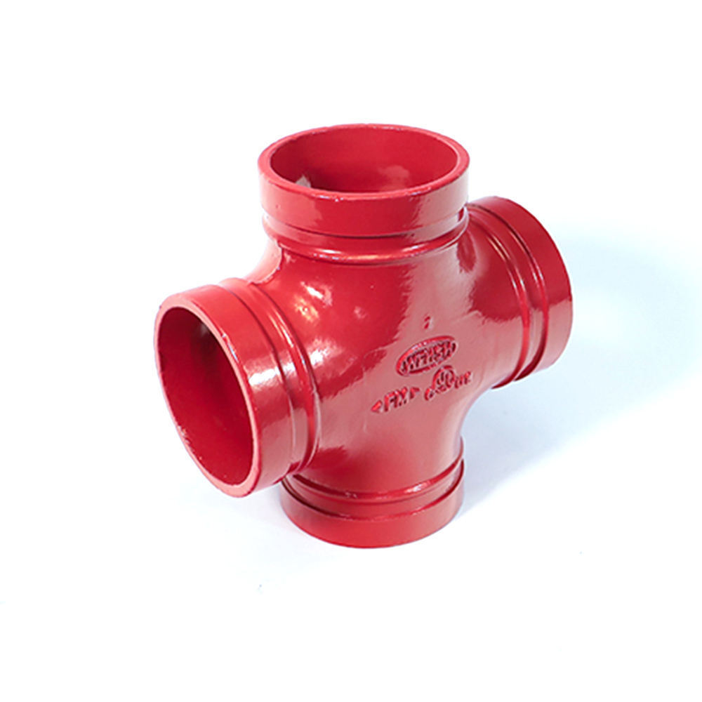 Fire Fighting Pipe Fittings Grooved Ductile Iron Pipe Fitting Couplings Elbow Mechanical Tee Fittings and Flanges