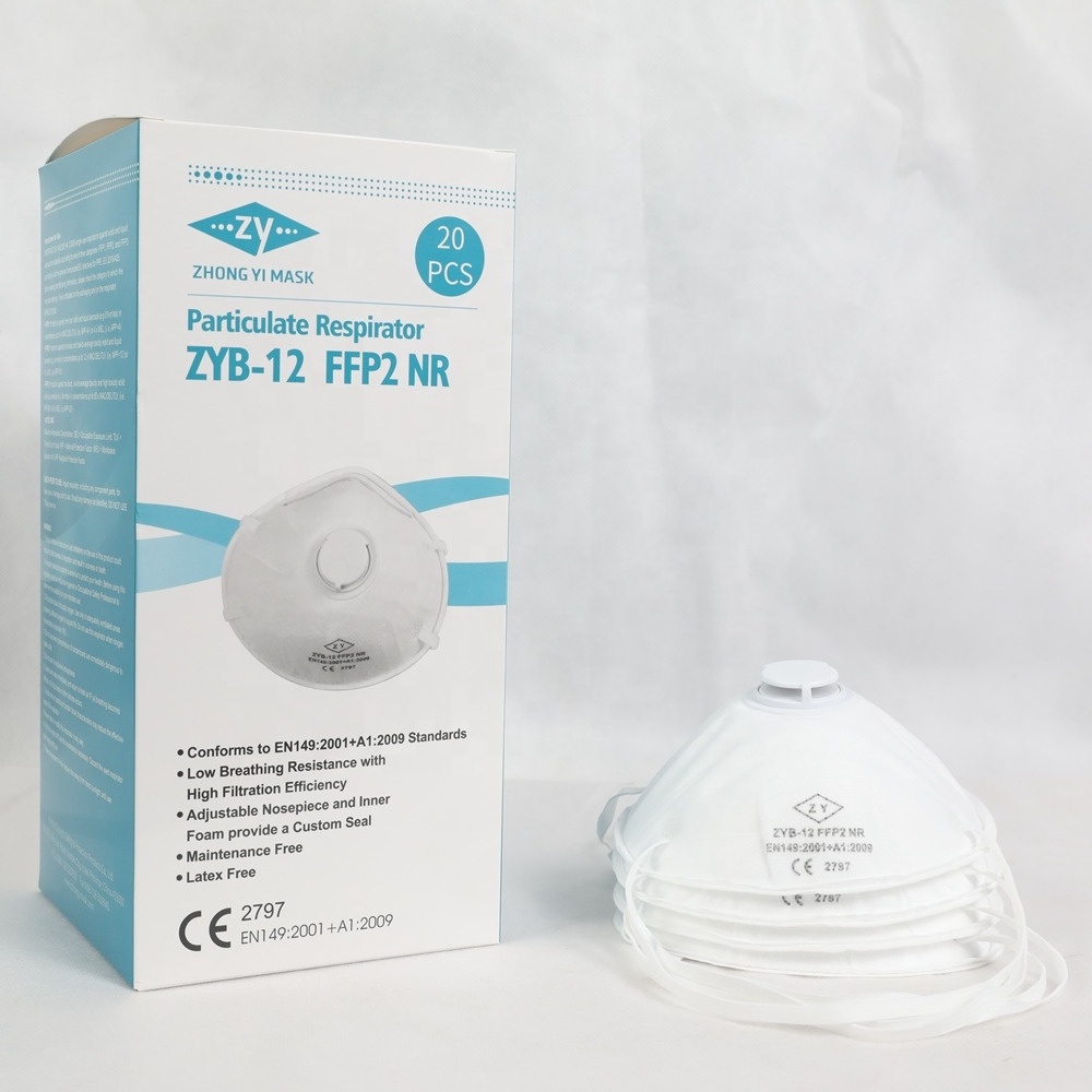 EN149 FFP2 Disposable Particulate Respirator dust mask with Exhalation Valve