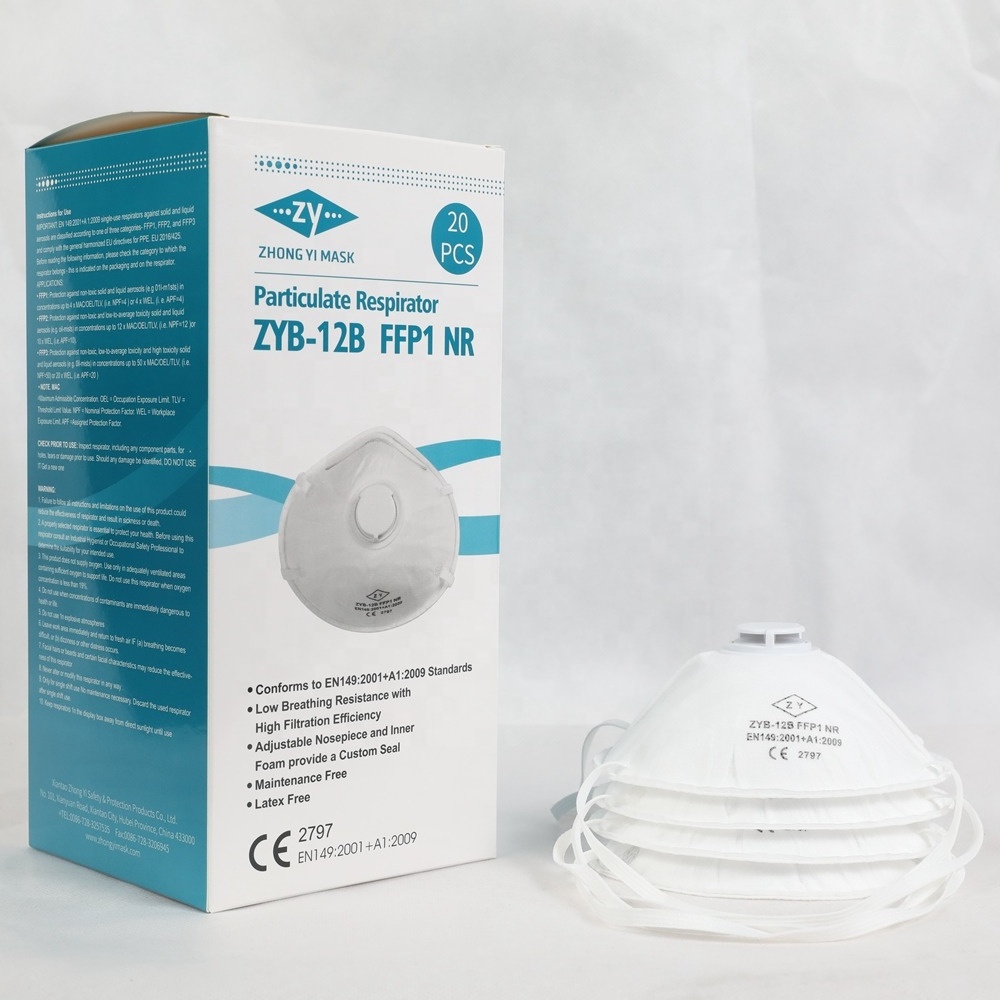 EN149:2001 FFP1 Disposable Particulate Respirator dust mask with Exhalation Valve