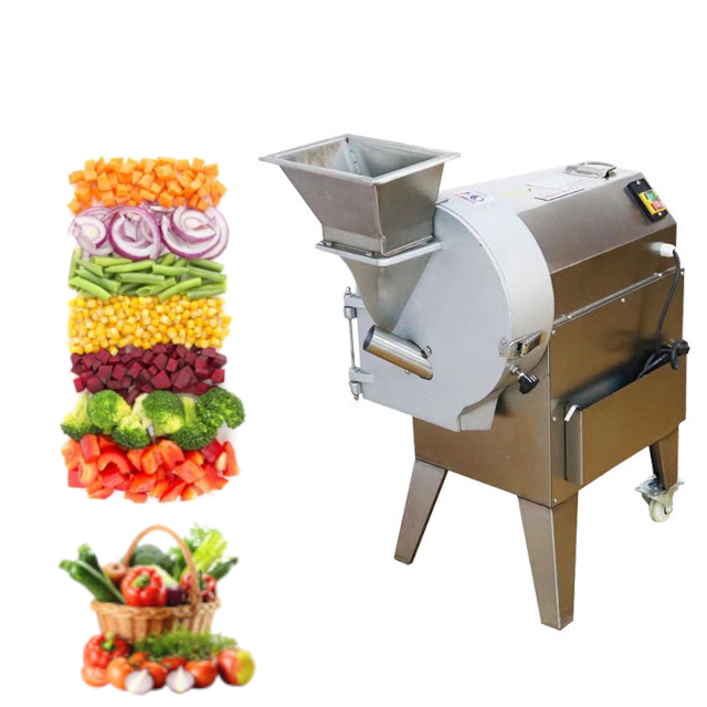 Industrial Automatic Commercial Vegetable Root Fruit Cube Cut Strawberry Dice Machine Tomato Mango Dicer