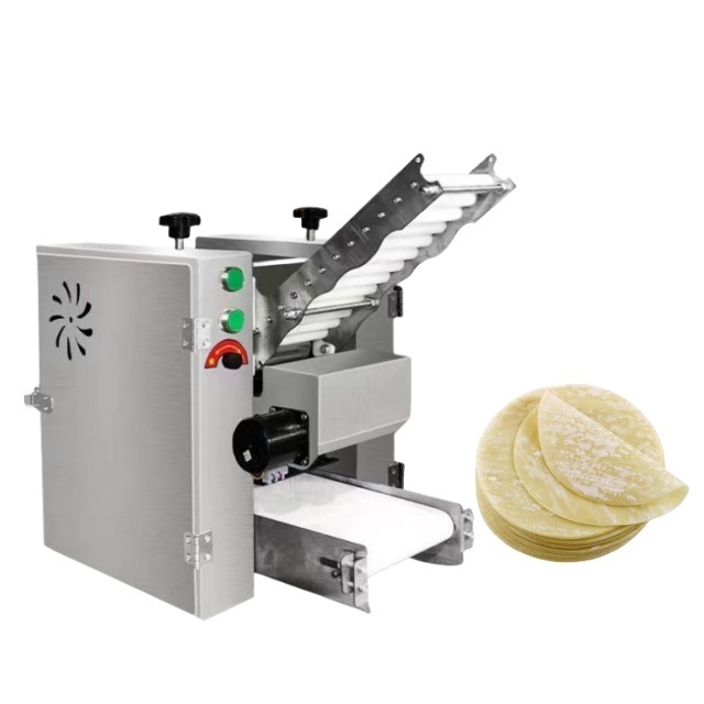 Small Tabletop Automatic Papad Momo Empanada Samosa Gyoza Wonton Dumpling Maker Skin Wrapper Making Machine