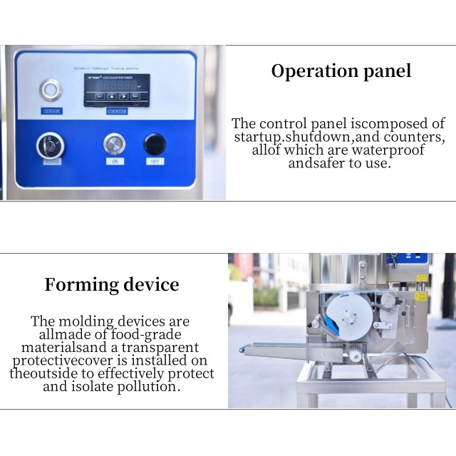 Automatic Hamburger Patty Forming Machine Meat Pie Cutlet Cutter Chicken Nugget Maker Production Line