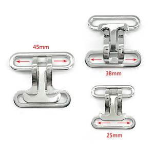 Wholesale Two Pieces Joint Silver Metal Alloy Interlocking Buckle for Belt