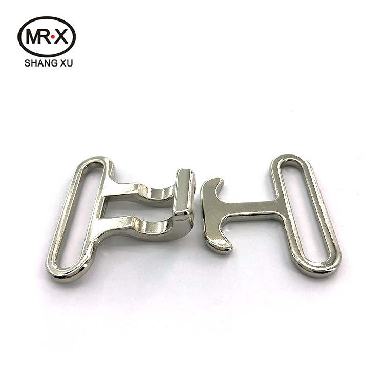 Wholesale Two Pieces Joint Silver Metal Alloy Interlocking Buckle for Belt