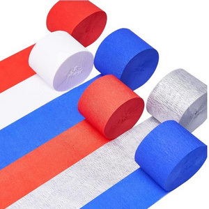 Crepe Paper Streamers 6 Rolls for USA Decorations American Party Decorations 4th of July Decorations  X4281