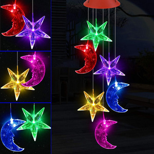 Wind Chime Solar Color Changing Outdoor Decorative Waterproof Solar Powered Lights Romantic Gifts for Women Home Decor XJ0099