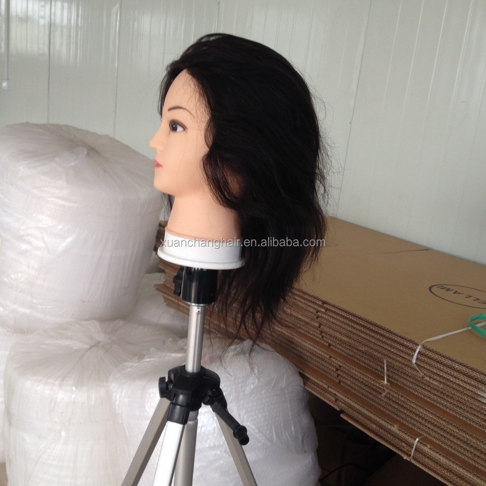 real natural human hair training mannequin 100% human hair training head