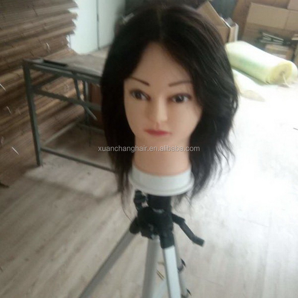 real natural human hair training mannequin 100% human hair training head