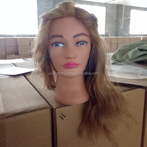 real natural human hair training mannequin 100% human hair training head