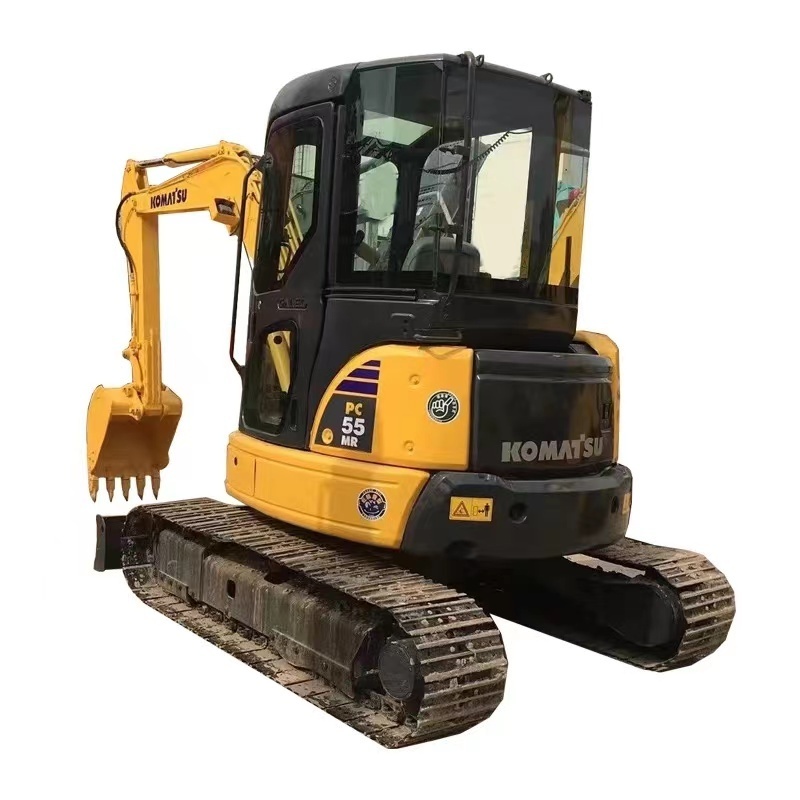 Japanese used komatsu excavator 5 ton small mini rubber track crawler excavator PC55 PC55MR for farm digging