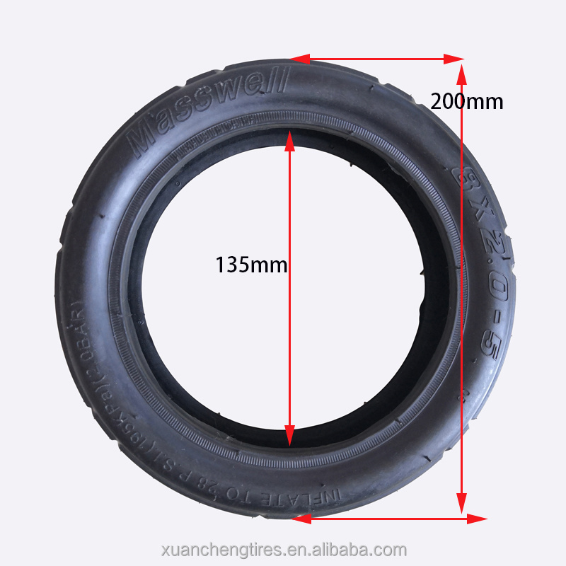 8*2.0-5 Explosion Proof   Electric Scooter  Outer Tire  No Inflation Tire For Speedway