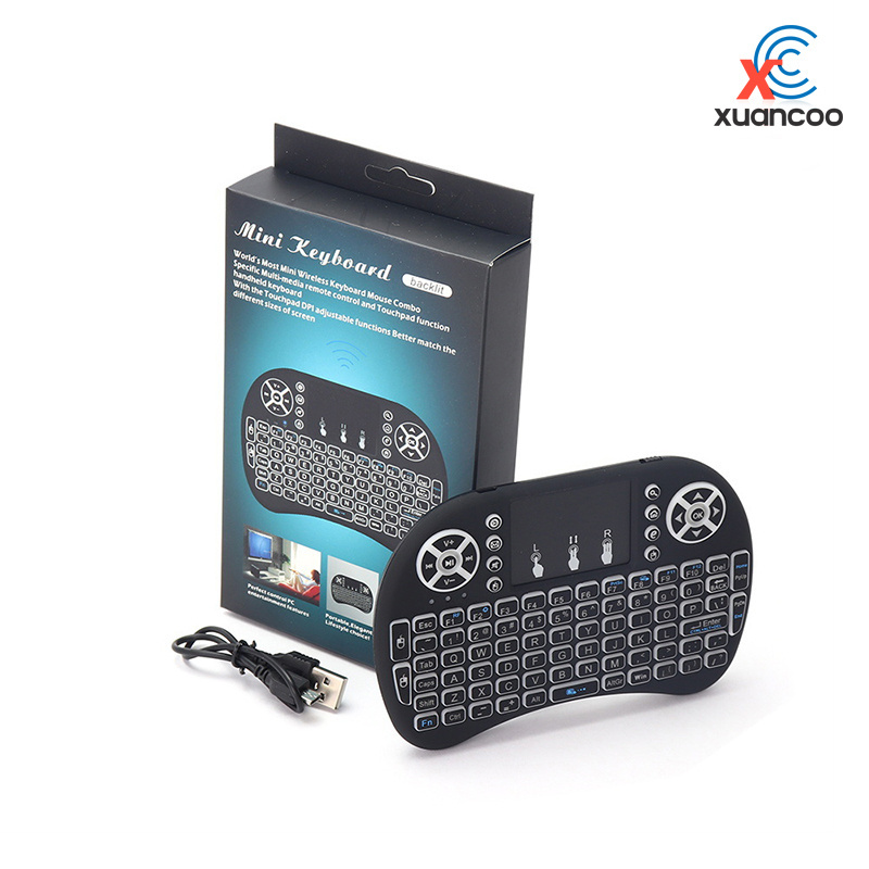 i8 mini Wireless Keyboard Touch Pad i8 air fly mouse Backlit Keyboard for android tv box