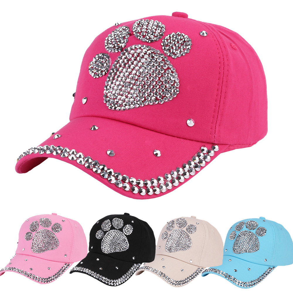 Wholesale Women Baseball Caps Letter I LOVE JESUS Rhinestone Rivet Denim Baseball Cap