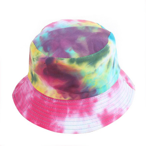 Customized high quality cotton fashion Blank Tie Dye Sublimation Bucket Hat wholesale