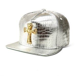 Metal Gold Logo PU Leather Baseball Cap Casual Unisex Belt Buckle Hip Hop Rap 5 Panel Sun Snapback Hats Men Women