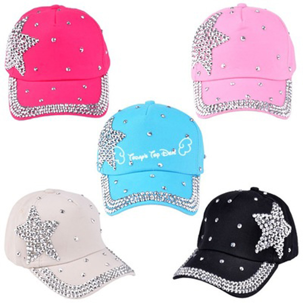 Wholesale Women Baseball Caps Letter I LOVE JESUS Rhinestone Rivet Denim Baseball Cap