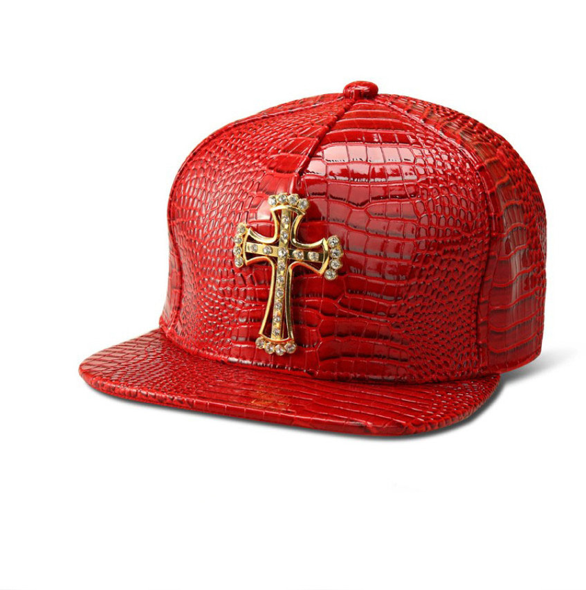 Metal Gold Logo PU Leather Baseball Cap Casual Unisex Belt Buckle Hip Hop Rap 5 Panel Sun Snapback Hats Men Women