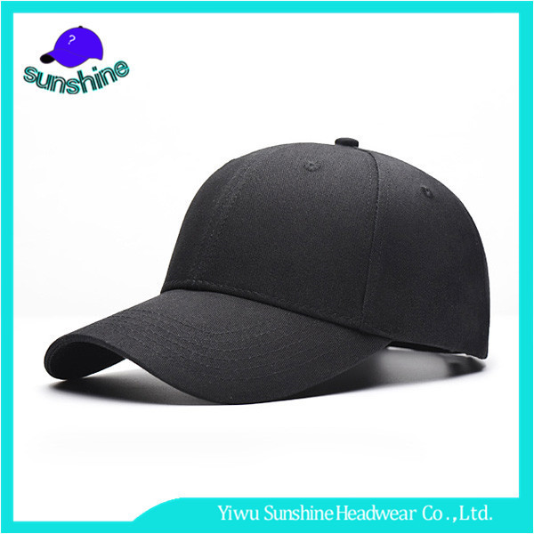 2017 new design custom comfortable mens black plain baseball cap without logo