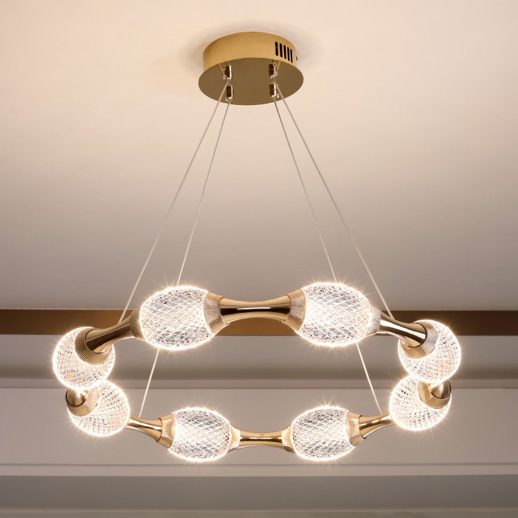 Modern Luxury Indoor Home Bedroom Living Room Gold Bulbs Led Chandelier Ceiling Lights