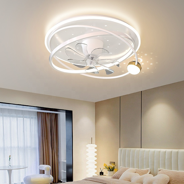 Modern  Design Ceiling Fan Chandelier Lighting Modern Chandelier Crystal Fan Light Fixture With Lights Remote Control 42 Inch 80