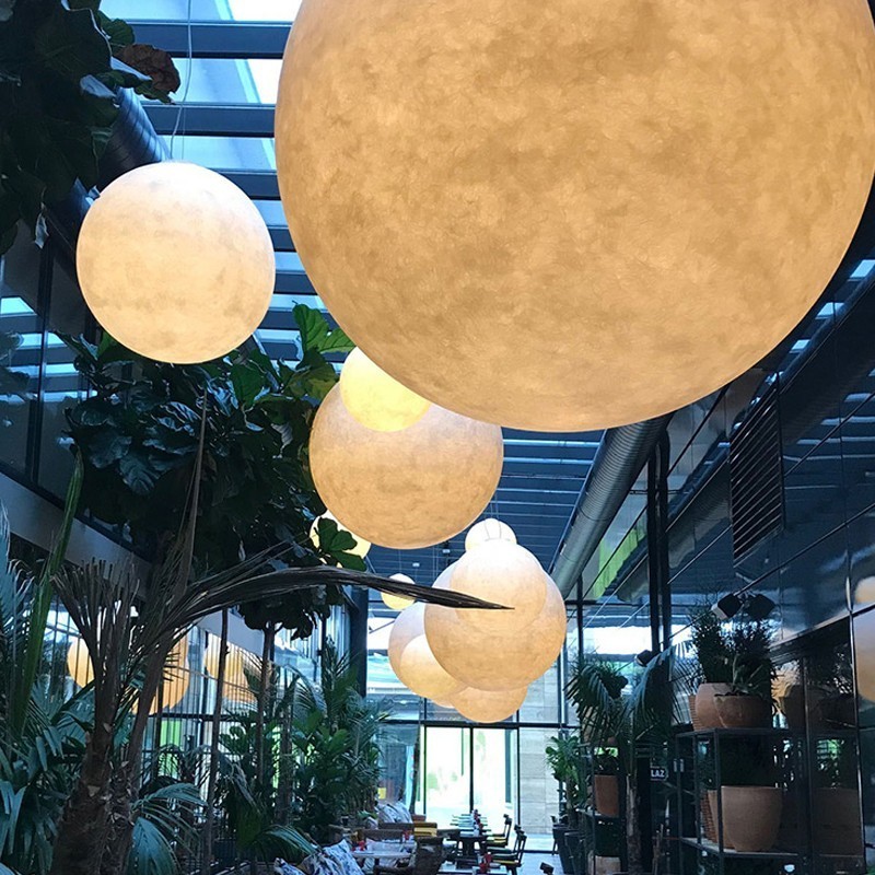 Moon lamp globe planet restaurant lamp clothing store moon chandelier