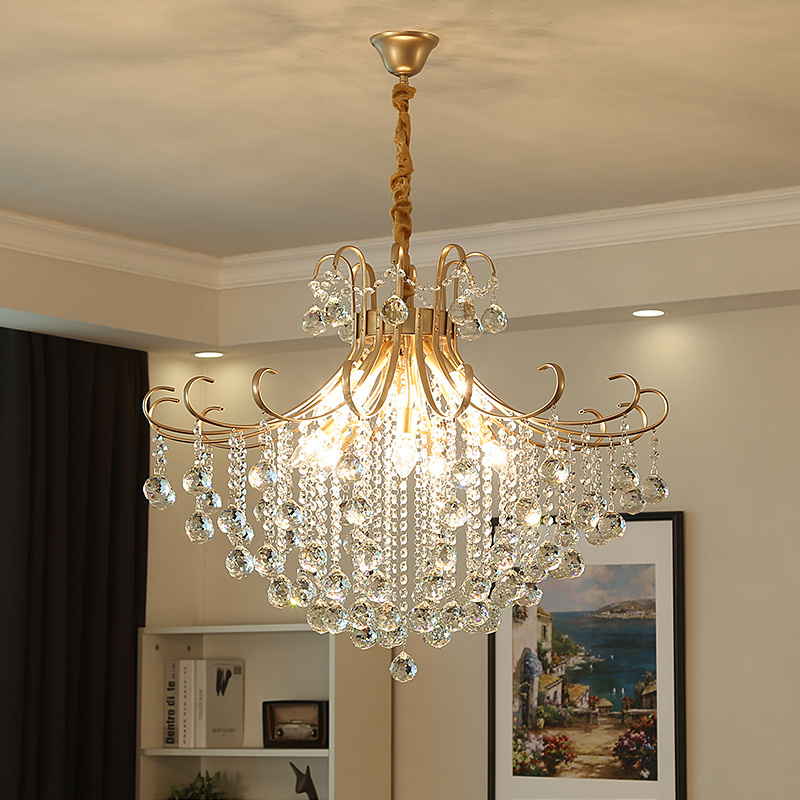 Nordic light luxury balcony corridor small chandelier hallway closet chandelier single-ended European crystal chandelier