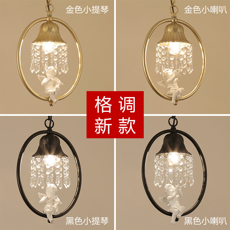 Nordic light luxury balcony corridor small chandelier hallway closet chandelier single-ended European crystal chandelier