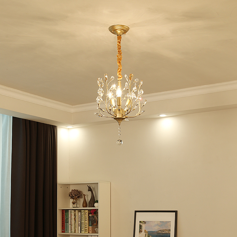 Nordic light luxury balcony corridor small chandelier hallway closet chandelier single-ended European crystal chandelier