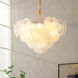 Modern Minimalist Nordic Milk Glass Globe Pendant Ceiling Light Bistro 14 Light Chandelier