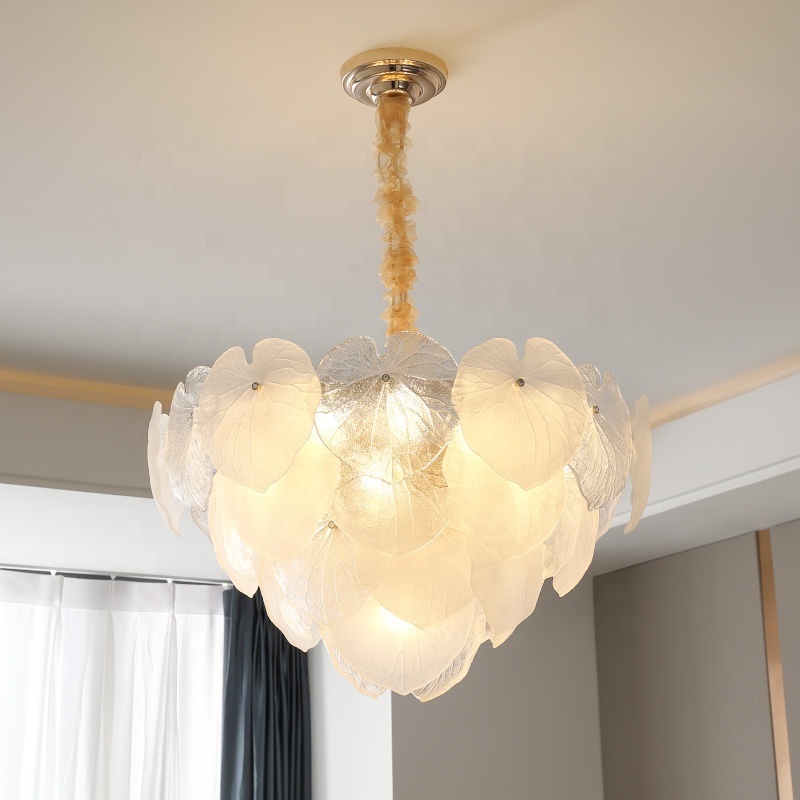 Modern Minimalist Nordic Milk Glass Globe Pendant Ceiling Light Bistro 14 Light Chandelier