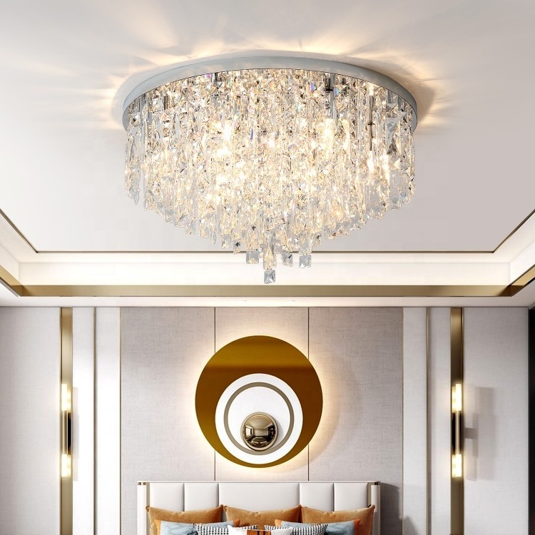 Luxury crystal chandeliers  modern glass hanging lamps living room hotel decorative ceiling lighting