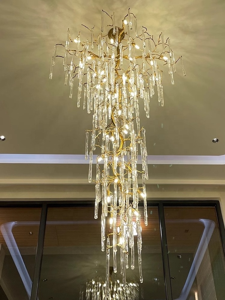 Branch  Color drops  Chandelier Living Room Chandeliers Hanging Pendant Banquet Hall Lobby Light Fixture